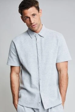 Threadbare 'Cash' Luxe Jersey Pique Short Sleeve Shirt