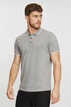 Threadbare 'Caravan' Two Tone Cotton Pique Polo