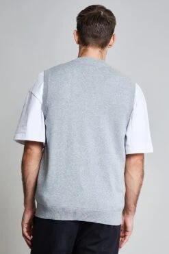 Threadbare 'Mason' Luxe Cotton Zip Up Knitted Gilet -Joe Browns Store m7625914270740 light20grey xl 1