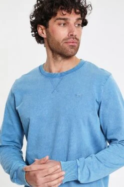 Threadbare 'Helden' Crew Neck Sweatshirt With Pockets -Joe Browns Store m7625914272720 blue xl 3