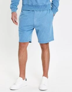 Threadbare 'Ceallach' Cotton Dye Effect Fleece Shorts