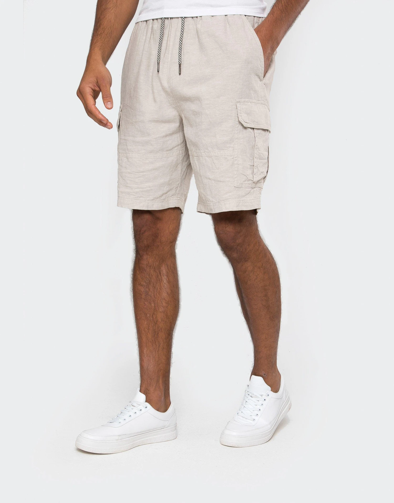 Threadbare Linen Blend 'Swansea' Pull On Cargo Shorts 3 Threadbare Linen Blend 'Swansea' Pull On Cargo Shorts