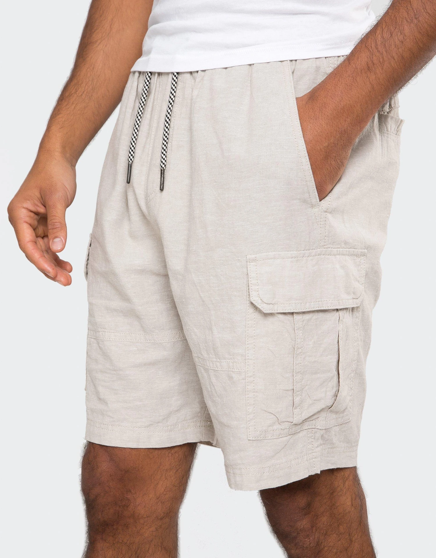 Threadbare Linen Blend 'Swansea' Pull On Cargo Shorts 6 Threadbare Linen Blend 'Swansea' Pull On Cargo Shorts - Image 4