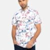 Threadbare Print Short Sleeve Cotton 'Malvasia' Shirt -Joe Browns Store m7625914785282 white xl