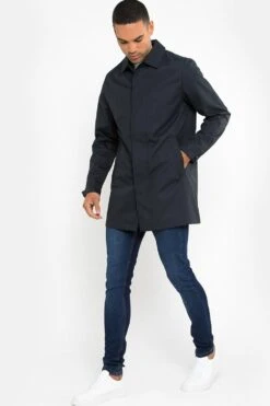 Threadbare 'Gretna' Showerproof Longline Mac -Joe Browns Store m7625914816047 navy xl 2