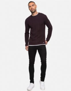 Threadbare 'Dolan' Cotton Crew Neck Jumper -Joe Browns Store m7625914839220 burgundy xl 2