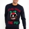 Threadbare 'Deveron' Crew Neck Festive Jumper -Joe Browns Store m7625914841964 navy xl
