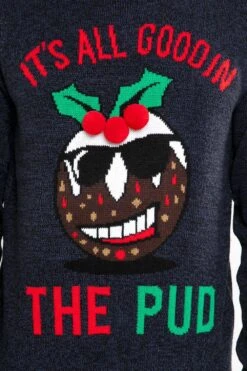 Threadbare 'Deveron' Crew Neck Festive Jumper -Joe Browns Store m7625914841964 navy xl 3