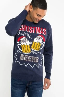 Threadbare 'Salute' Crew Neck Festive Jumper