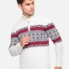 Threadbare 'Ballumbie' Zip Neck Festive Jumper -Joe Browns Store m7625914842312 grey xl