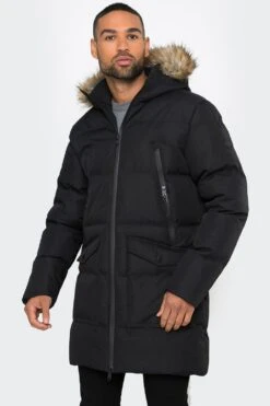 Threadbare 'Renfield' Showerproof Longline Padded Parka Coat