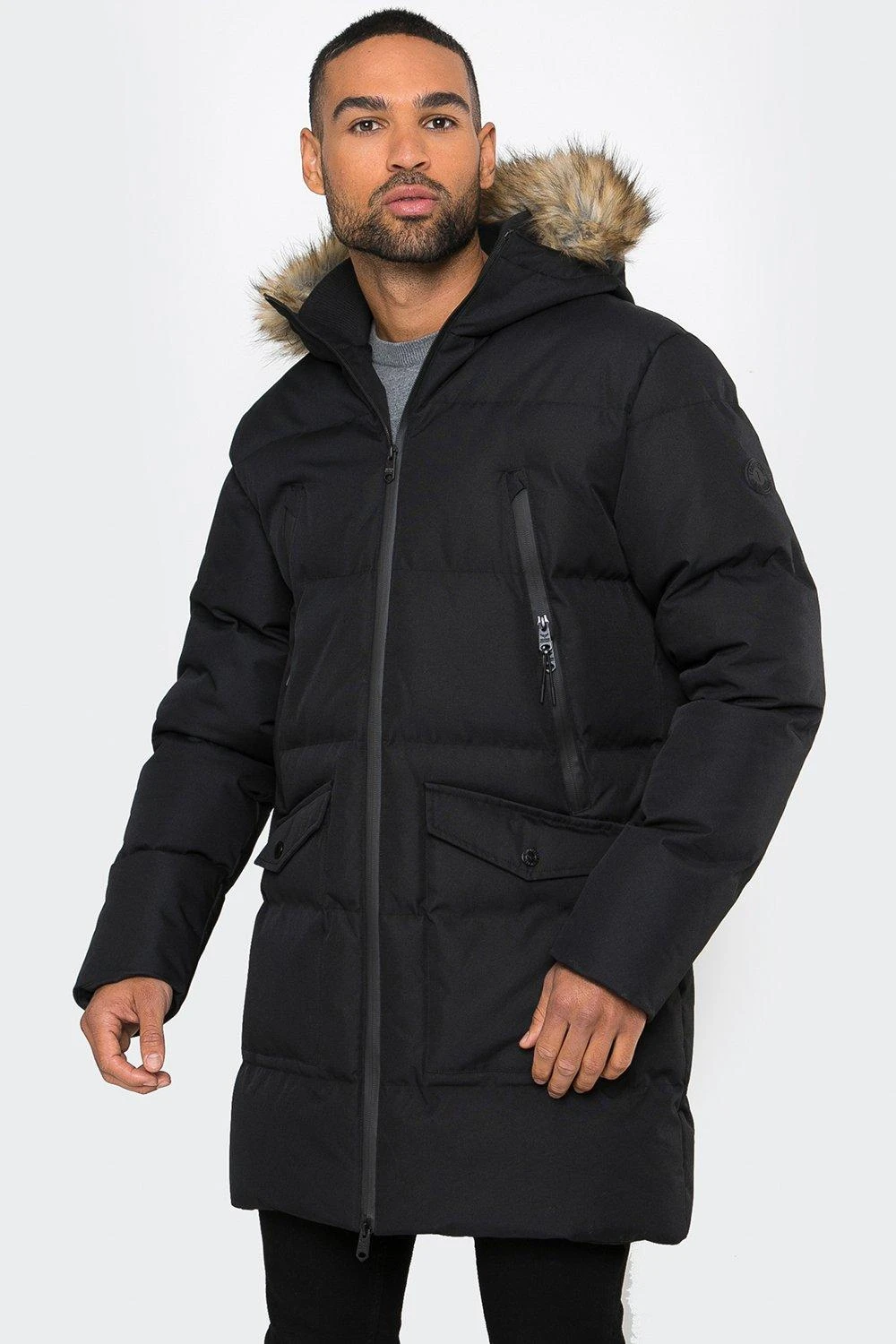 Threadbare 'Renfield' Showerproof Longline Padded Parka Coat 3 Threadbare 'Renfield' Showerproof Longline Padded Parka Coat