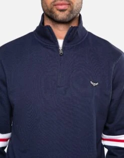 Threadbare 'Ralf' Zip Neck Sweatshirt -Joe Browns Store m7625914891464 navy xl 3