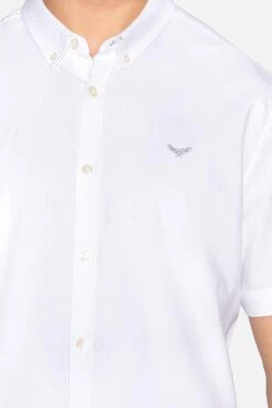 Threadbare Oxford Cotton 'Inferno' Short Sleeve Shirt -Joe Browns Store m7625914892836 white xl 3