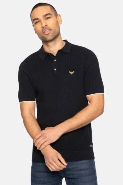 Threadbare Short Sleeve 'Vive' Knitted Polo