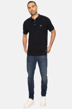 Threadbare Short Sleeve 'Vive' Knitted Polo -Joe Browns Store m7625914898524 navy xl 2