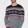 Threadbare 'Isaac' Crew Neck Festive Jumper 1 Threadbare 'Isaac' Crew Neck Festive Jumper -Joe Browns Store m7625914984142 navy xl