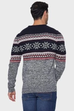 Threadbare 'Isaac' Crew Neck Festive Jumper -Joe Browns Store m7625914984142 navy xl 1