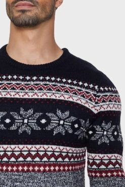Threadbare 'Isaac' Crew Neck Festive Jumper -Joe Browns Store m7625914984142 navy xl 3