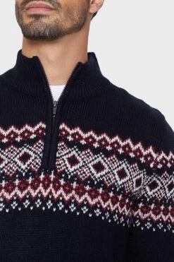 Threadbare 'Jasper' Zip Neck Jumper -Joe Browns Store m7625914984180 navy xl 3