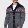 Threadbare 'Dean' Fairisle Shawl Collar Cardigan -Joe Browns Store m7625914984241 navy xl