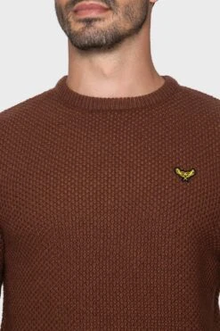 Threadbare 'Bluejay' Crew Neck Jumper -Joe Browns Store m7625914991959 chocolate xl 3
