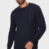 Threadbare 'Ely' Cable Knit Crew Neck Jumper -Joe Browns Store m7625914992413 navy xl