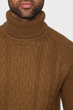 Threadbare 'Adrien' Roll Neck Jumper -Joe Browns Store m7625914992468 brown xl 3