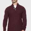 Threadbare 'Kelley' Button Neck Jumper -Joe Browns Store m7625914992895 burgundy xl