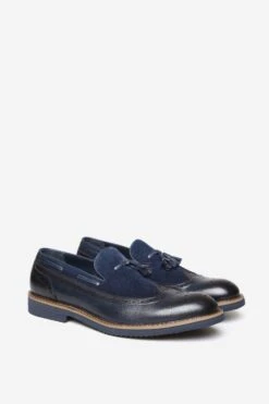 'Ballard' Premium Leather Loafers -Joe Browns Store m7625936257422 navy xl 4