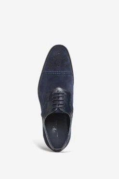 'Dayton' Premium Suede Oxford Shoes -Joe Browns Store m7625937472480 navy xl 4
