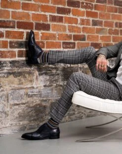 'Alpha' Premium Leather Oxford Shoes -Joe Browns Store m7625937600685 navy xl 2