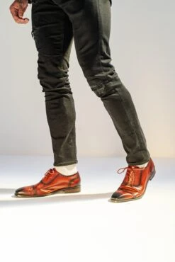 'Hamilton' Premium Leather Oxford Shoes -Joe Browns Store m7625937977947 burgundy xl 2