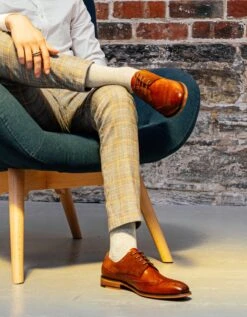 'Watergate' Tan Premium Leather & Suede Brogues -Joe Browns Store m7625941280941 tan xl 2